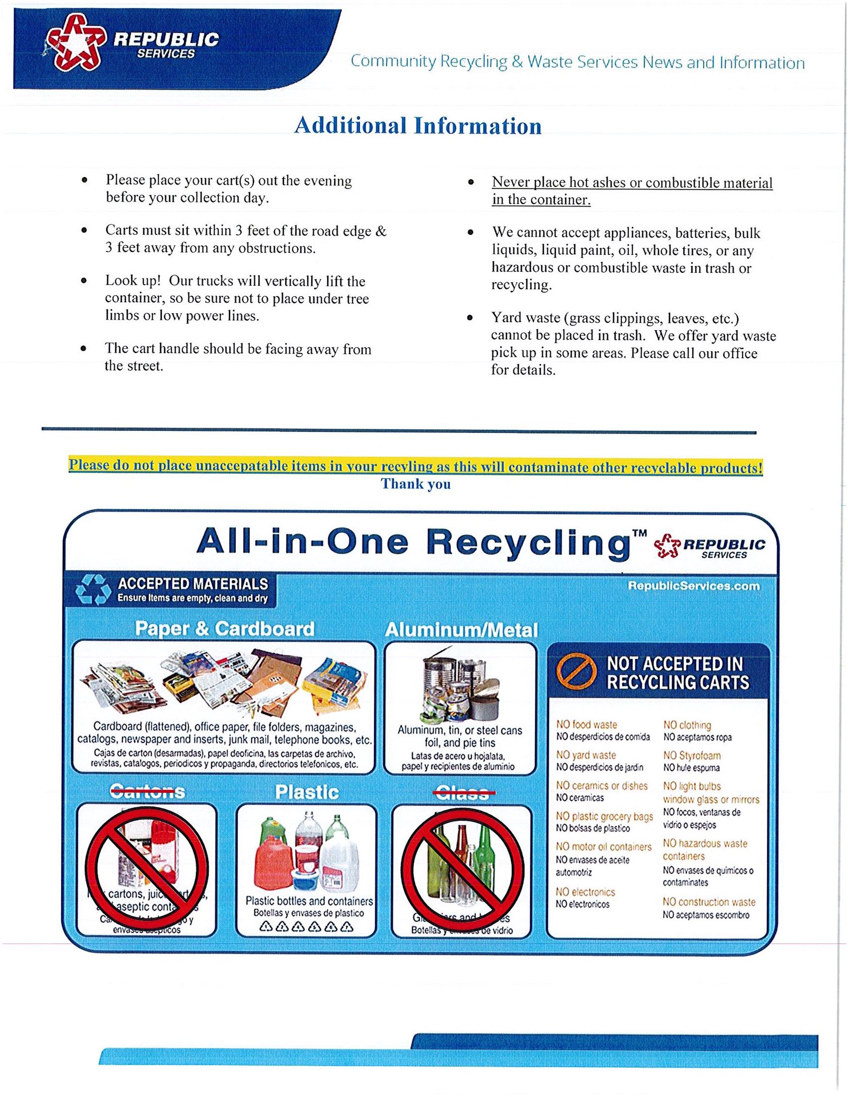 Trash Billing and Information Ozark, MO Official site